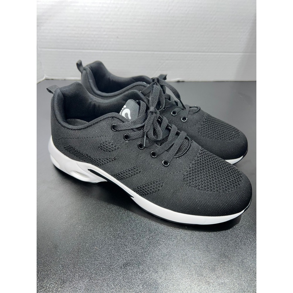 Musabela Womens Black Knit Mesh Air Cushion Walking Sneakers Shoes Size‎ 10 New